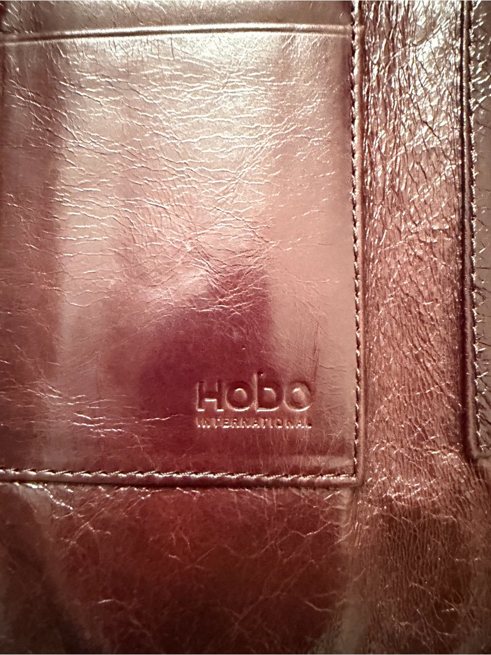 HOBO Chocolate Brown Leather Kiss-Lock Clutch Wallet - Picture 4 of 9